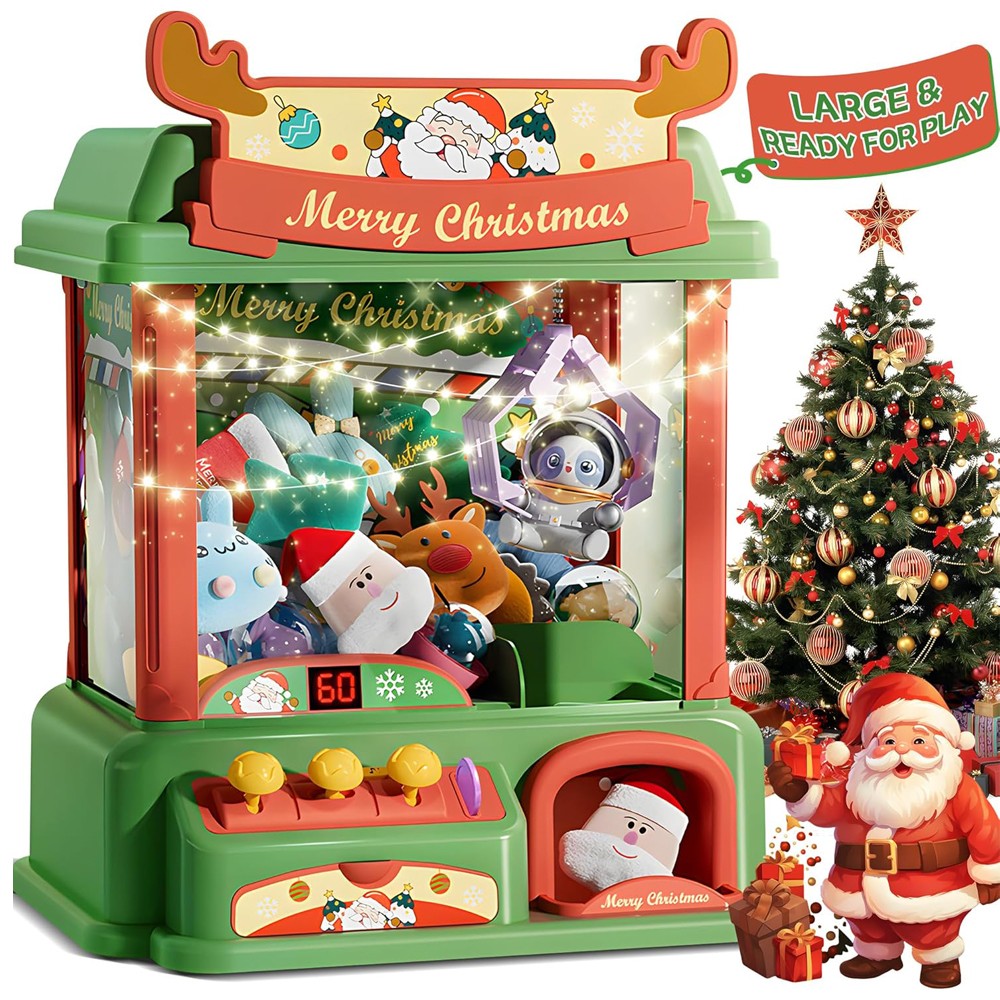 Arcade And Vending - เครื่องจับเล็บสำหรับเด็กเครื่องเกมอาเขตของเล่นลูกกวาดเครื่องจำหน่ายสินค้าขนาดเล็กมีเสียงเบาของขวัญคริสต์มาสวันเกิด