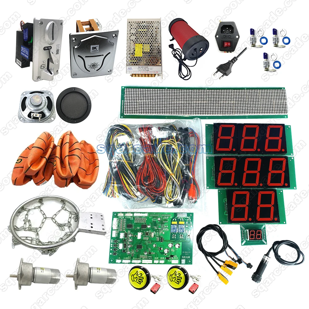 Lcd Screen Arcade - เครื่องเล่นบาสเก็ตบอลหยอดเหรียญสำหรับผู้ใหญ่ พร้อมหน้าจอ Matrix และแผงควบคุม LCD ชุดอุปกรณ์เครื่องยิงบาสเก็ตบอลอิเล็กทรอนิกส์