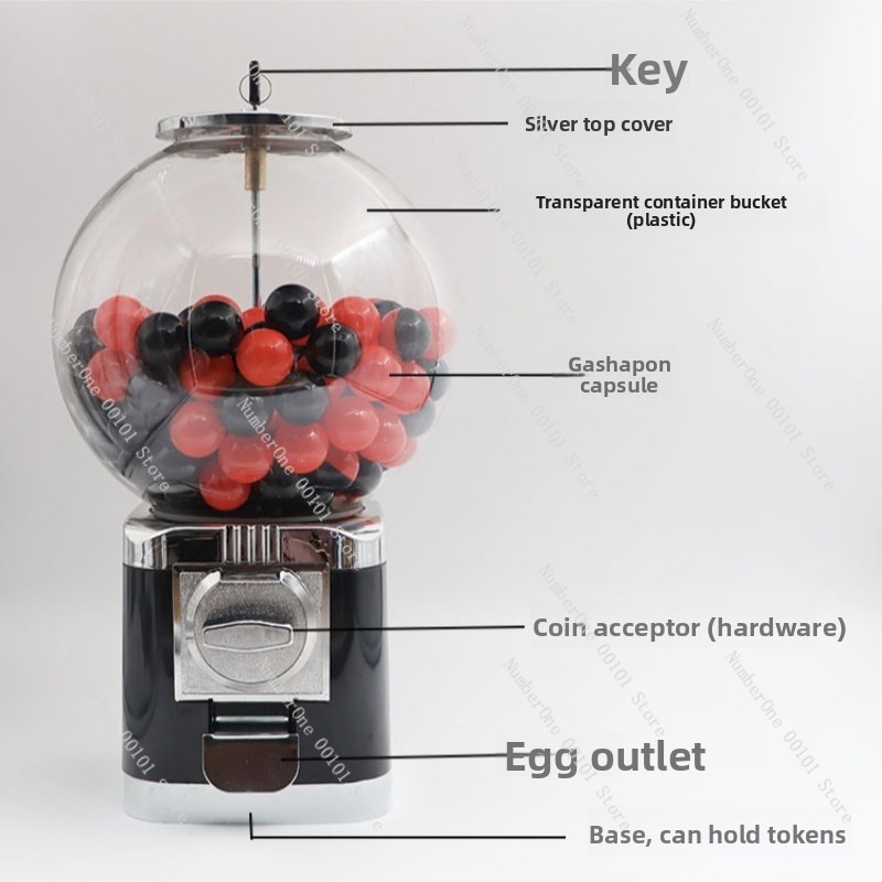 Prize Capsule Toy Machine - เครื่องจ่ายของรางวัลแบบแมนนวล ขนาด 25 นิ้ว สำหรับเครื่องกาชาแคปซูล งานคาร์นิวัล