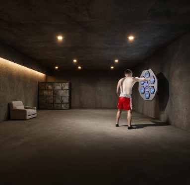 Arcade Games & Vending Co - เครื่องเกมอาร์เคดอิเล็กทรอนิกส์อัจฉริยะติดผนังขนาดใหญ่สำหรับผู้ใหญ่ พร้อมถุงมือชกมวย เครื่องชกมวยเพลง One Punch ราคาพิเศษ