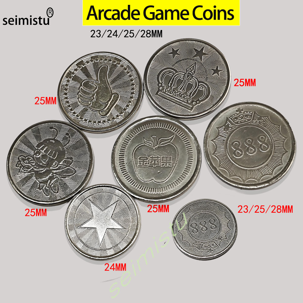 Arcade And Vending - เหรียญสแตนเลส 100 ชิ้น ขนาด 23/24/25 มม.