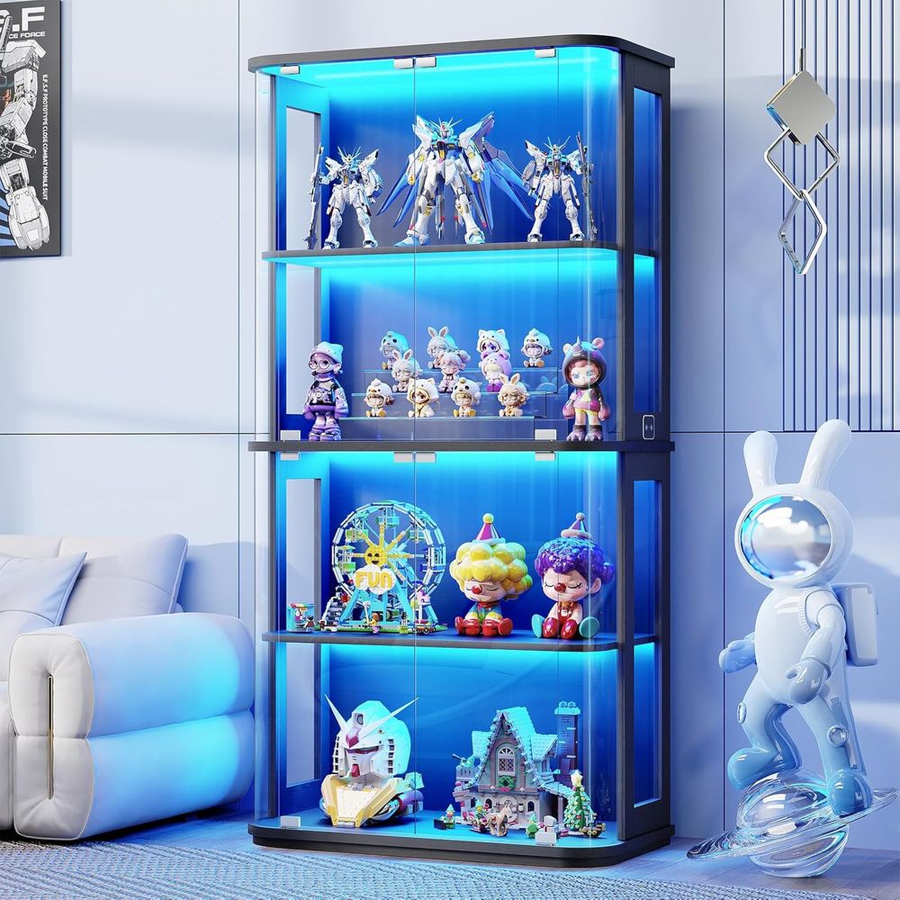 ตู้โชว์ทรงโค้งมนพร้อมประตูกระจ - Glass Cabinet Display บทวิจารณ์และราคา