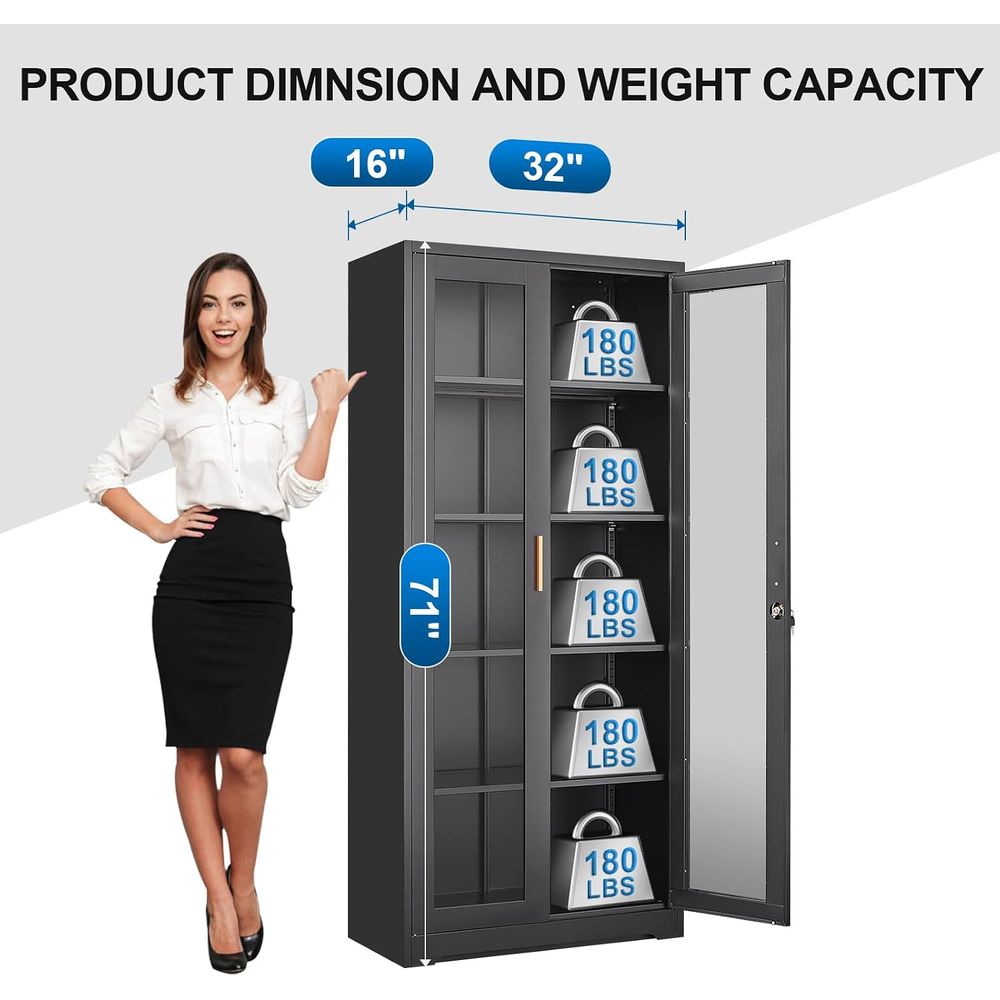 ตู้โชว์กระจกพร้อมกุญแจล็อค, ตู - Glass Cabinet Display บทวิจารณ์และราคา