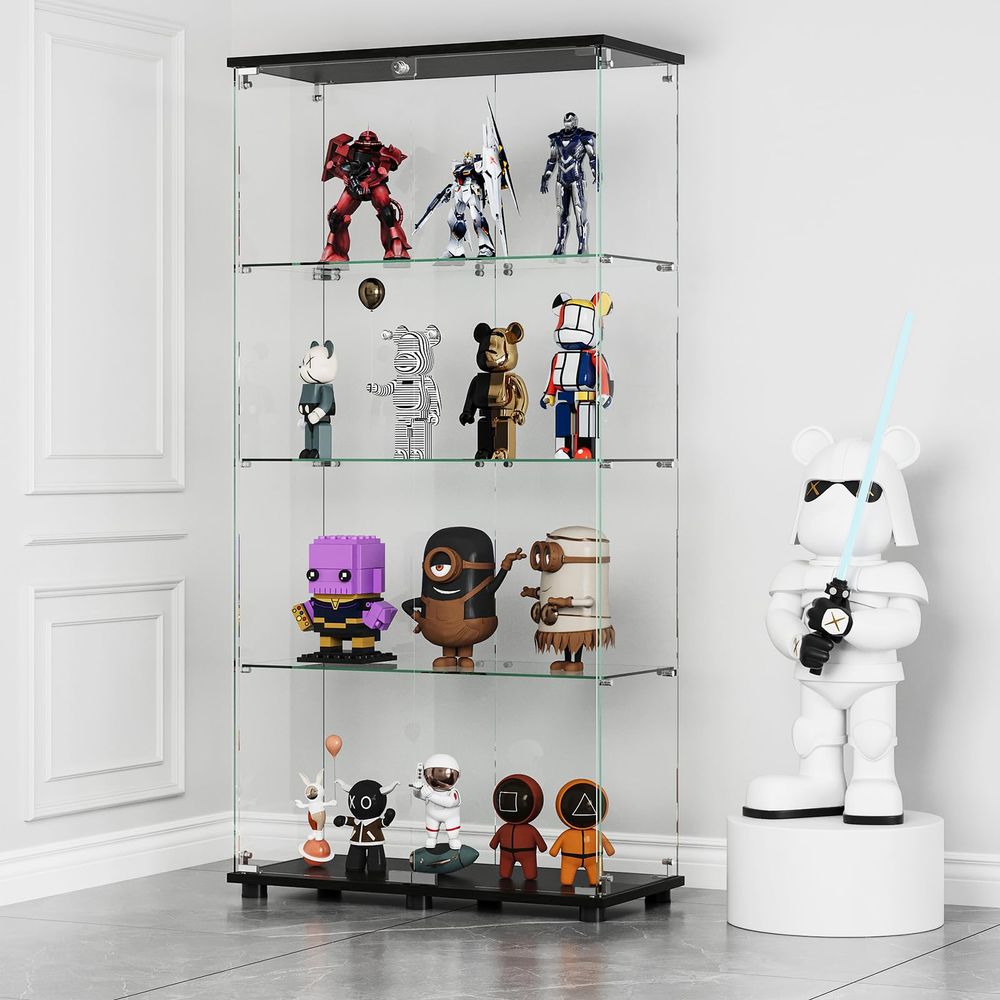 ตู้โชว์พร้อมชั้นวาง 4 ชั้น ประ - Glass Cabinet Display บทวิจารณ์และราคา
