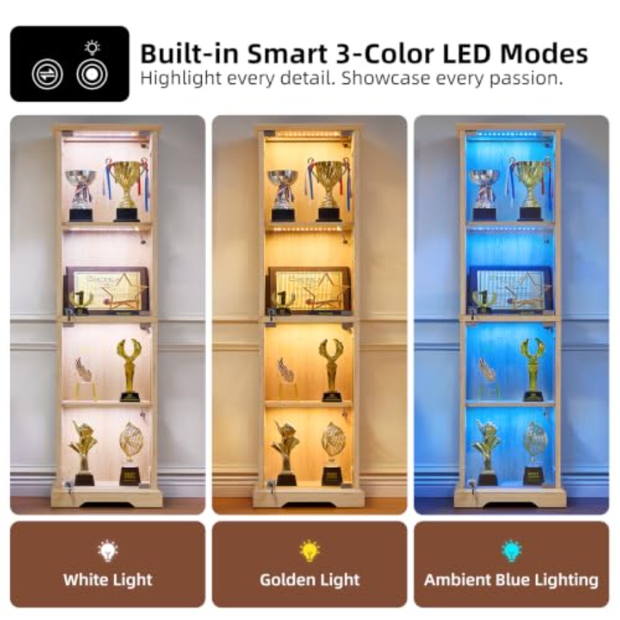 ตู้โชว์กระจกทรงแคบสไตล์ฟาร์มเฮ - Glass Cabinet Display บทวิจารณ์และราคา