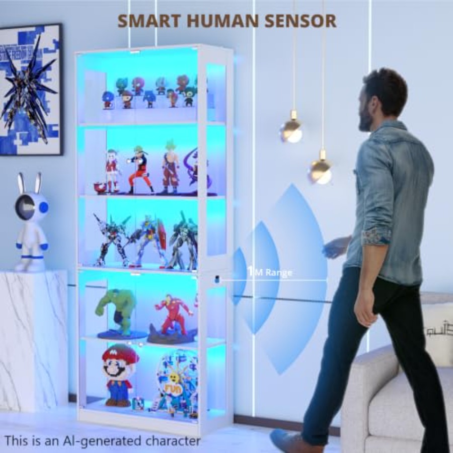 ตู้โชว์ขนาด 80 นิ้วพร้อมประตูก - Glass Cabinet Display บทวิจารณ์และราคา