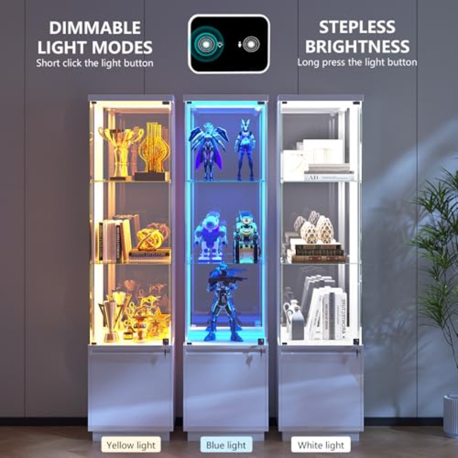 ตู้โชว์มุมสำหรับห้องนั่งเล่น ผ - Glass Cabinet Display บทวิจารณ์และราคา