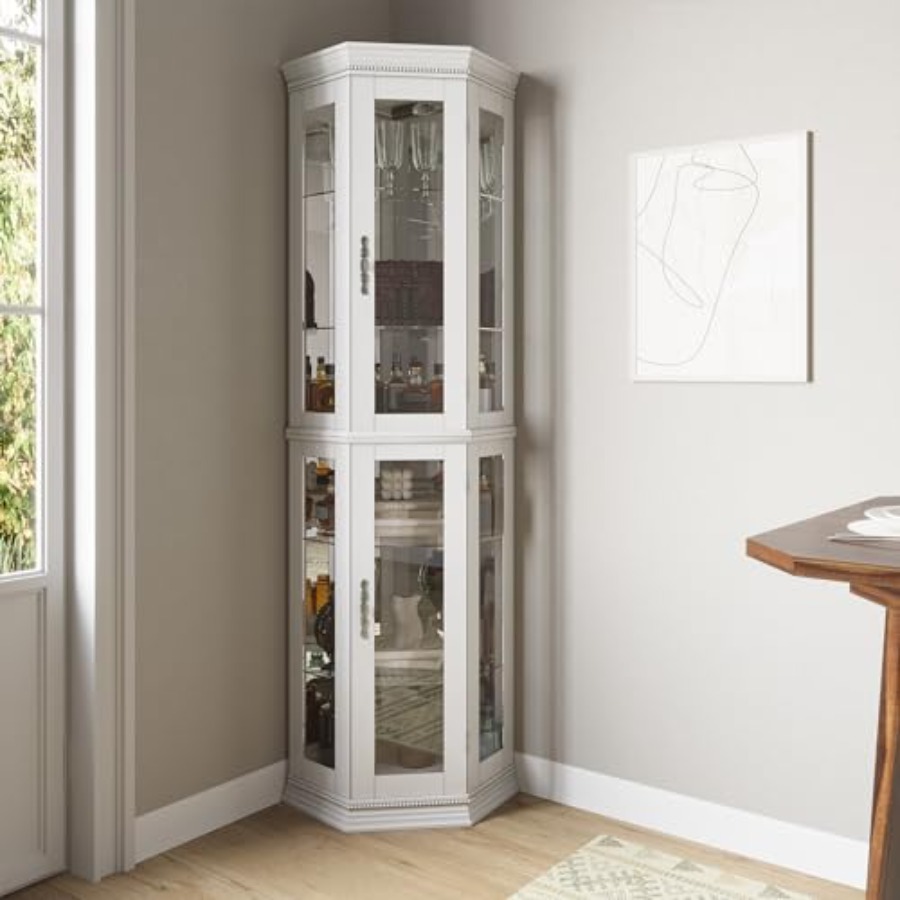ตู้โชว์กระจก 3 ด้านพร้อมไฟสำหร - Glass Cabinet Display บทวิจารณ์และราคา