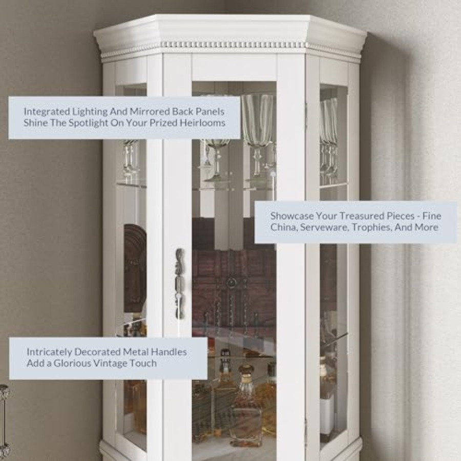 ตู้โชว์กระจก 3 ด้านพร้อมไฟสำหร - Glass Cabinet Display บทวิจารณ์และราคา