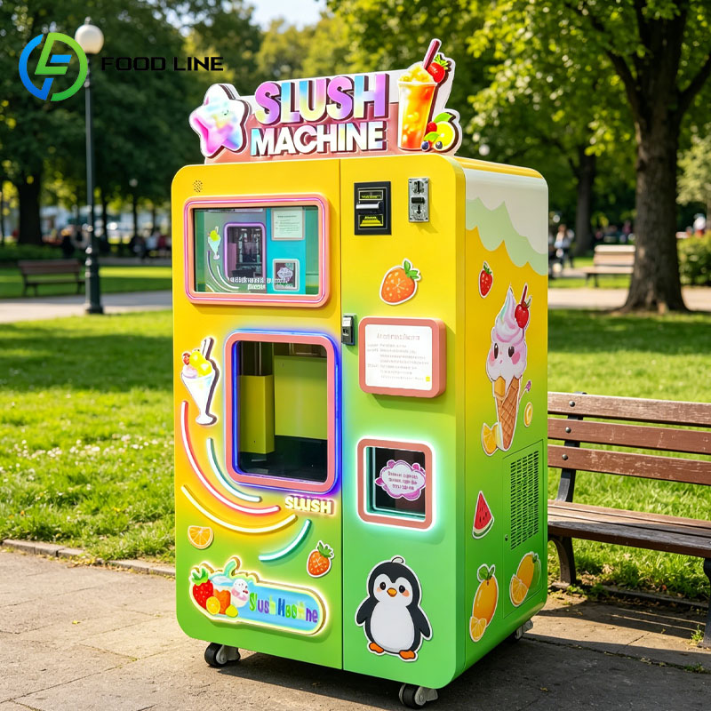 เครื่องทำน้ำแข็งปั่นแบบหยอดเหร - Slushie Machine Vending บทวิจารณ์และราคา