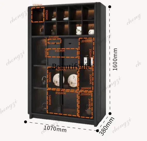 ตู้หนังสือไม้เนื้อแข็งสไตล์มิน - Glass Cabinet Display บทวิจารณ์และราคา