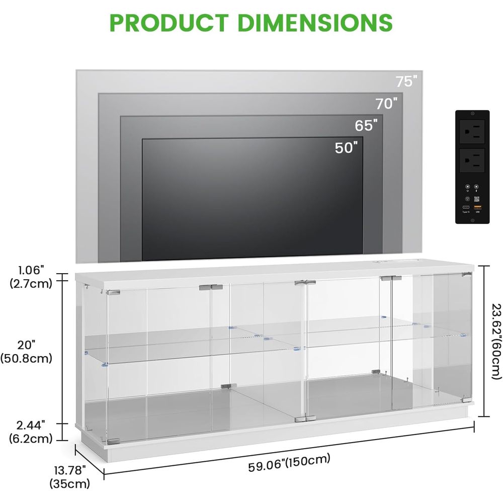 ขาตั้งทีวีกระจกขนาด 71 นิ้ว พร - Glass Cabinet Display บทวิจารณ์และราคา